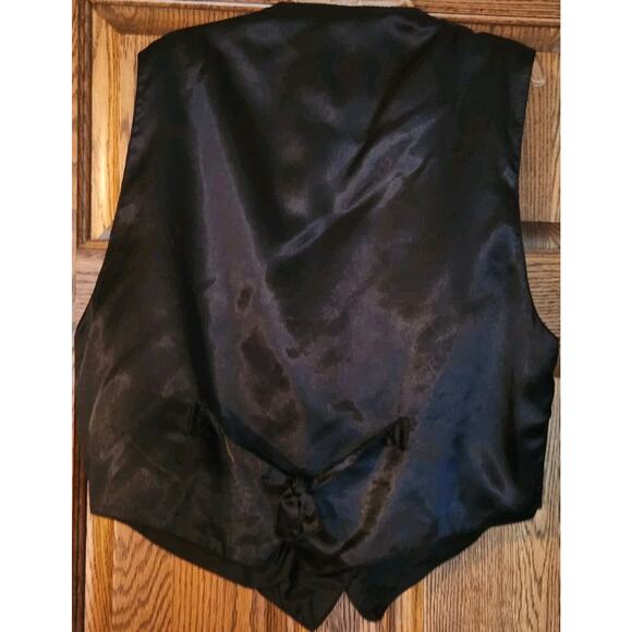 Katch Me San Francisco Womens size XL Genuine Leather Vest Blue Tapestry Print - Picture 6 of 6